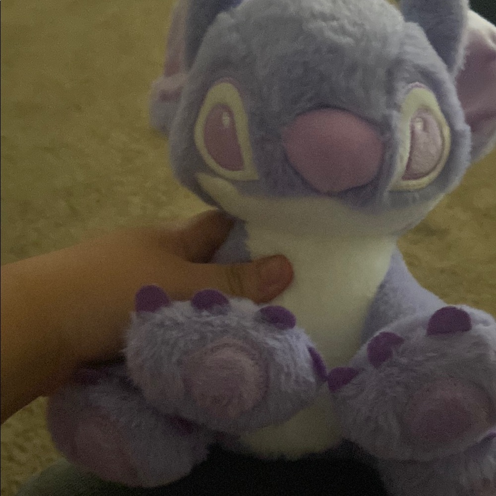 Cute Purple Plush Toy with White Details stich